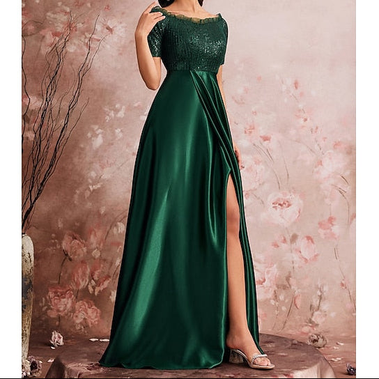 the Sparkle of Gown Evening Formal A-Line Mother Bride Dress