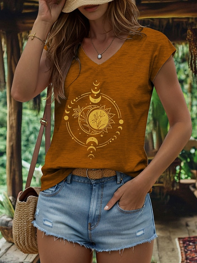 Women's Camisole Tank Top Graphic Geometric Moon Vintage