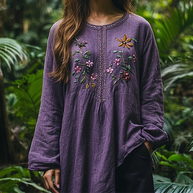 Women's Boho Shirt Print Geometric Plain Daily Stylish
