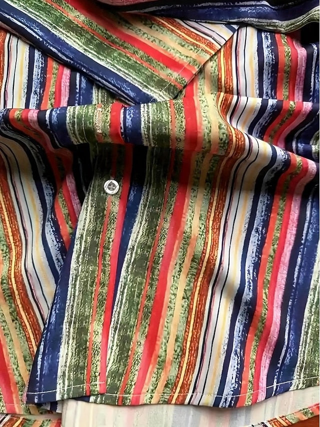 Women's Shirt Blouse Patchwork Buttons Print Graphic