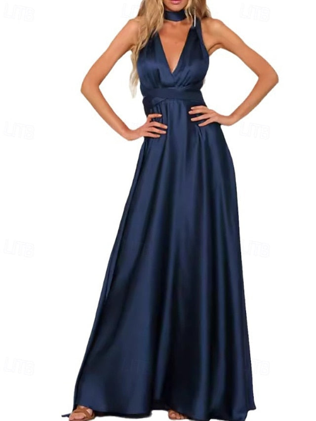 Women's Long Dress Maxi Dress Satin Dress Party Dress