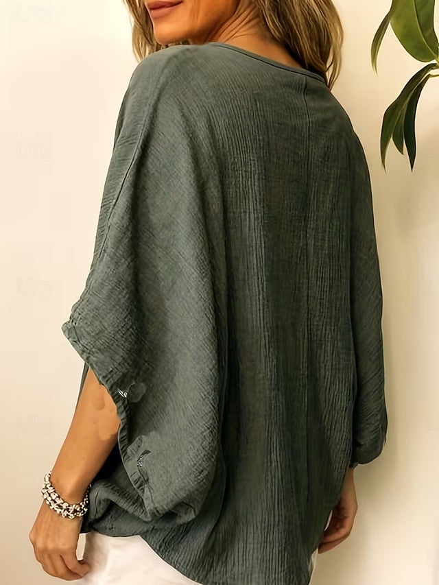 Women's Shirt Boho Shirt Blouse Plain Stylish Classic