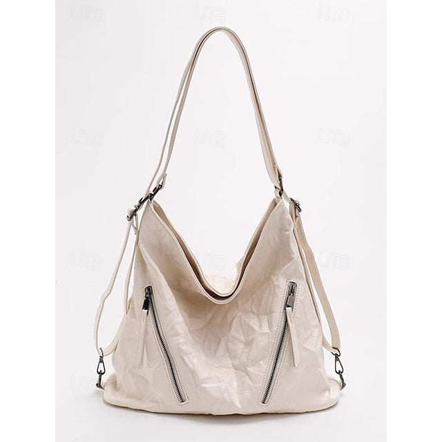 Crinkle Patent Black – Women's Bag Sleek Leather Hobo