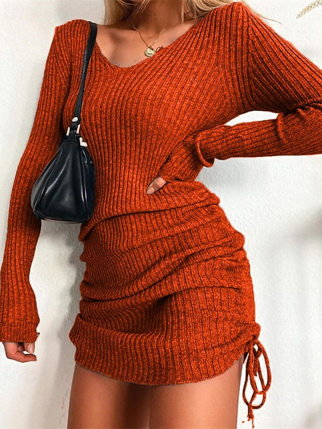 Women's Mini Dress Sweater Dress Fashion Modern Outdoor