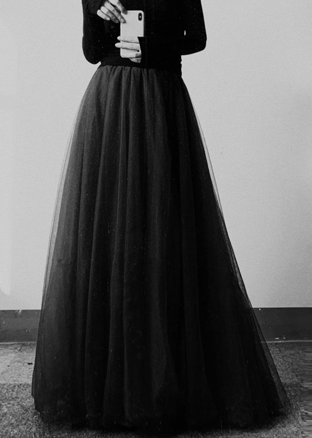 Waist Elastic Tulle Maxi Modern Skirt Mulberry