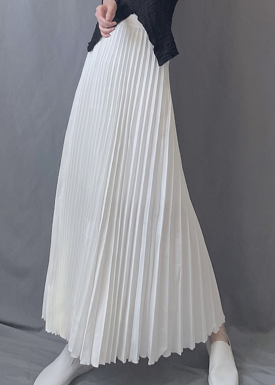 Skirts Chocolate Line Wrinkled Waist A Spring Elastic Art