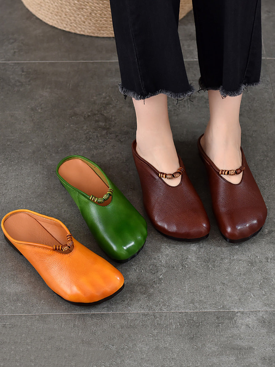 Sandals Soft Vintage Summer Women Leather