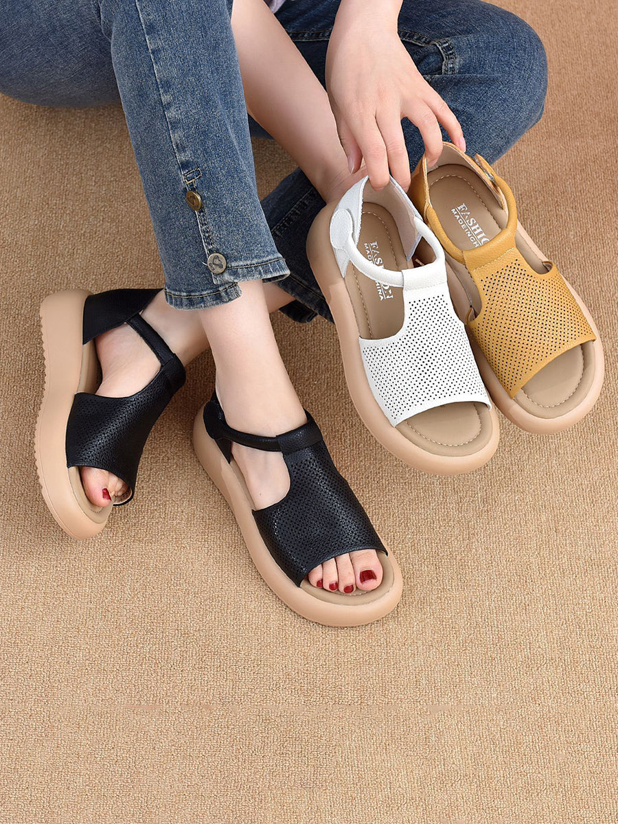 Sandals Platfrom Women Summer Casual Leather