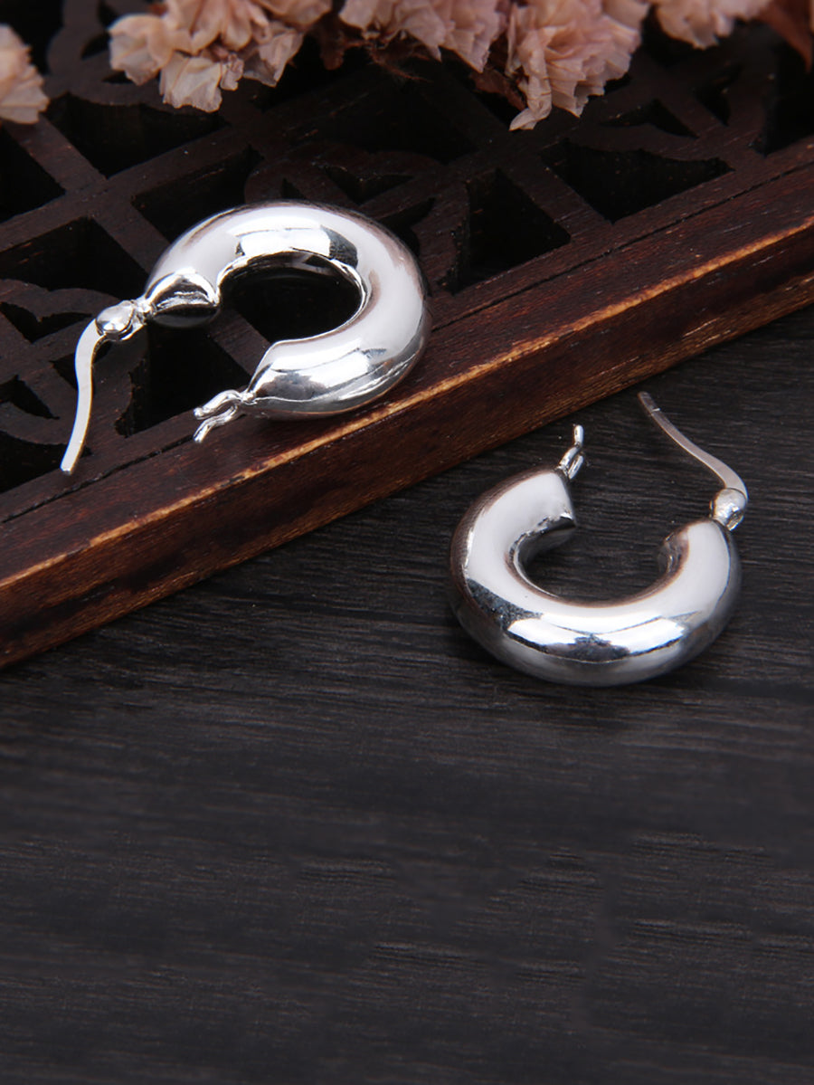 Boucles d'oreilles vintage en argent S925 en forme de U pour femmes OO1036 