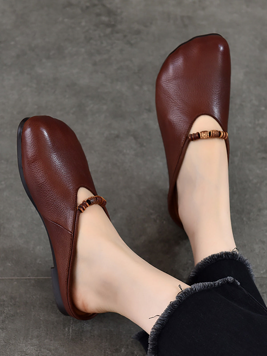 Sandals Soft Vintage Summer Women Leather