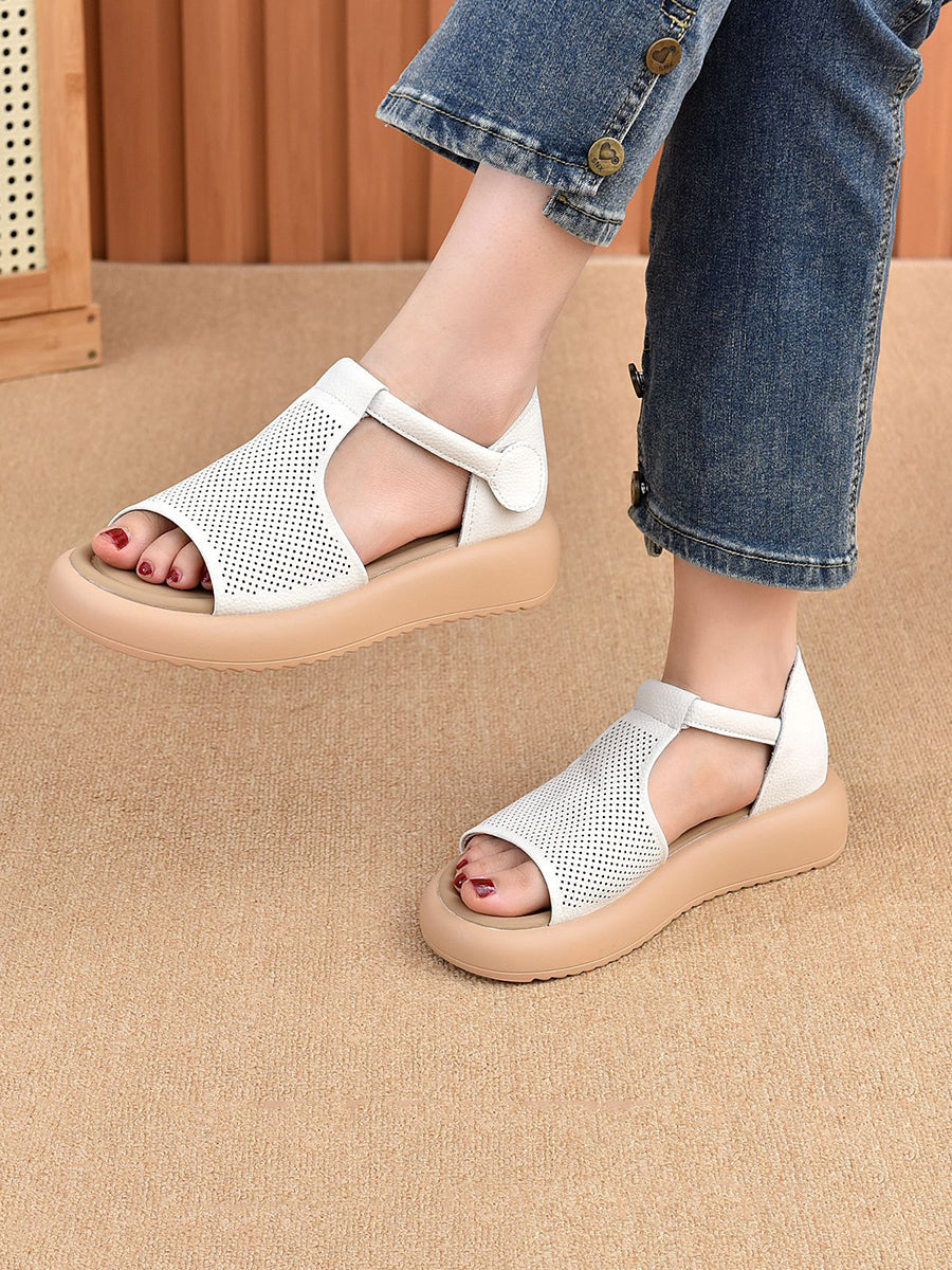 Sandals Platfrom Women Summer Casual Leather