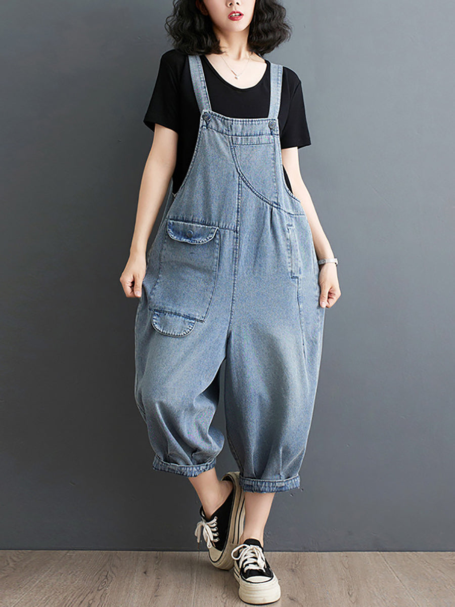 Frauen Sommer Feste Beiläufige Lose Denim Overalls XX1050