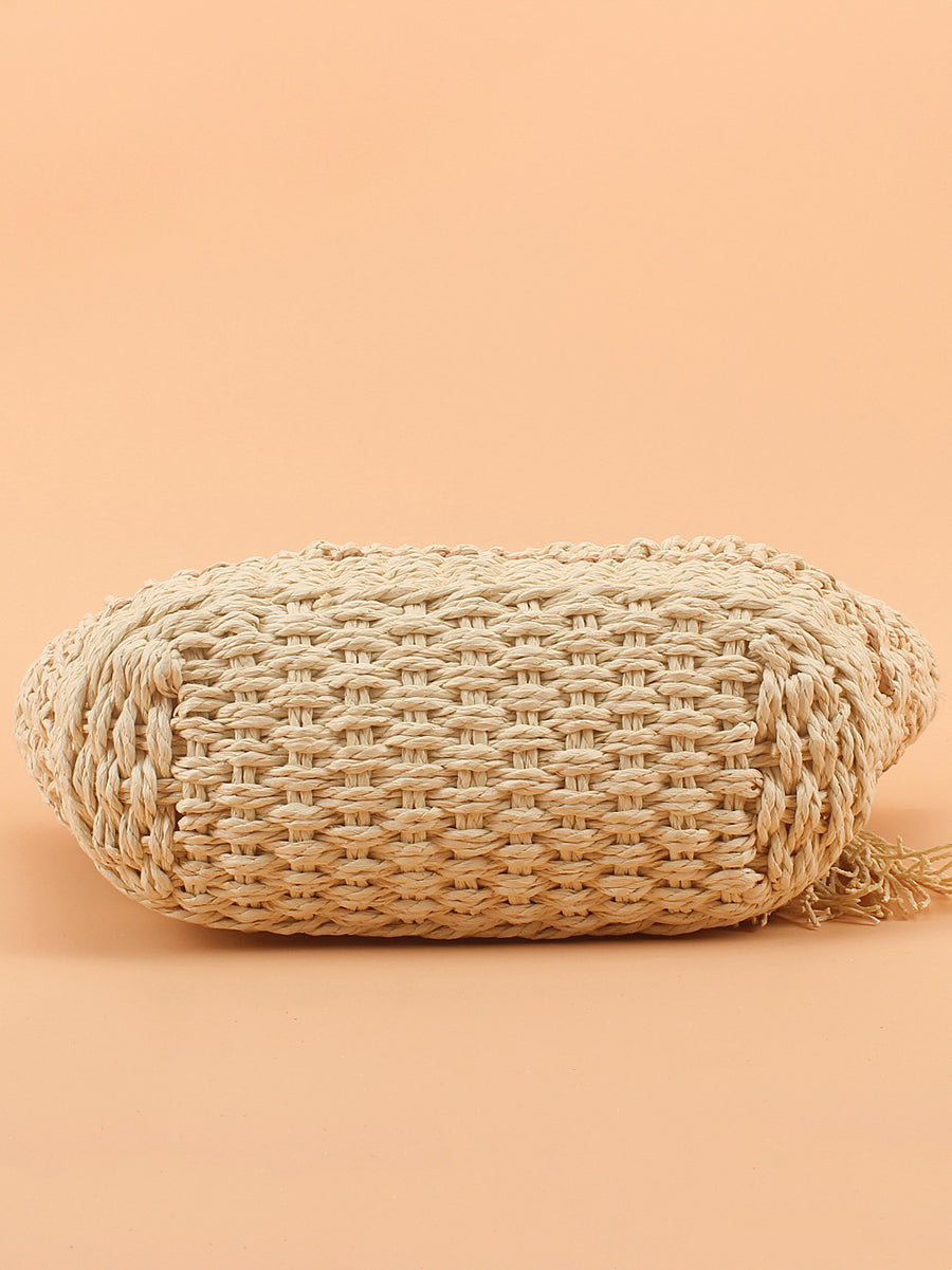 Fashion Commuter Bag Straw Weave Shoulder