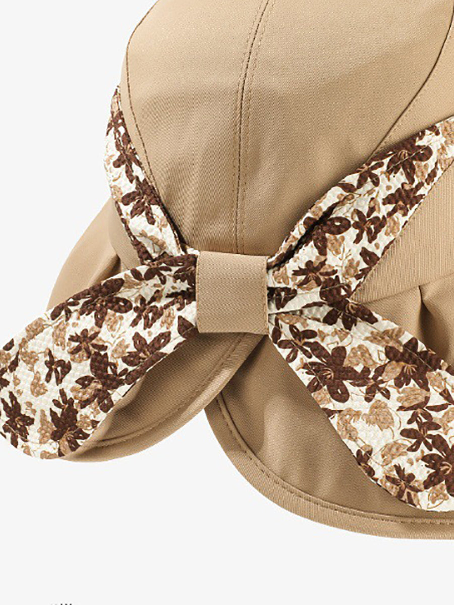 Sunproof Women Summer Bowknot Hat Artsy Floral