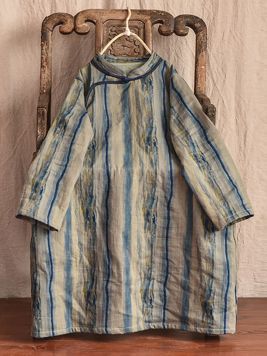 Robe de chambre à rayures vintage pour femme AT1016