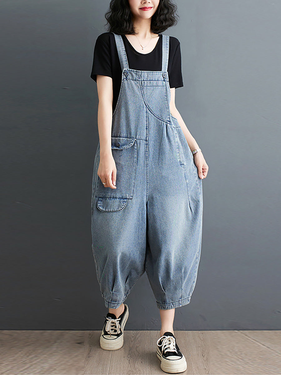 Frauen Sommer Feste Beiläufige Lose Denim Overalls XX1050