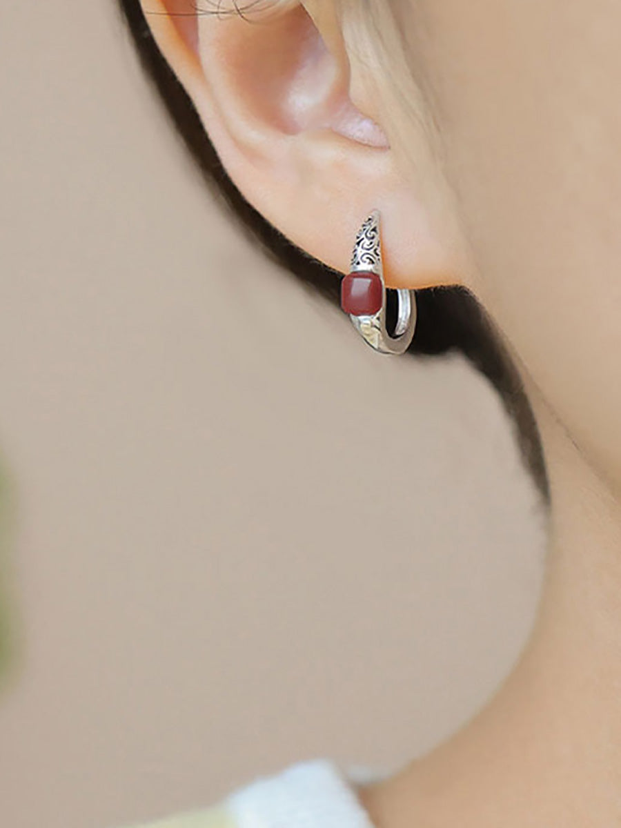 Earrings Ethnic Silver Cooper-plating Women