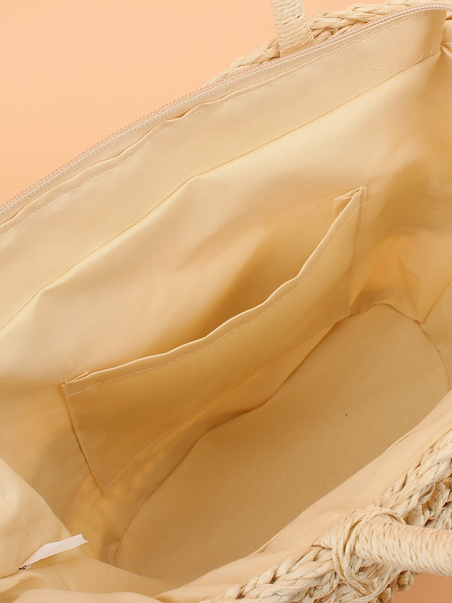 Fashion Commuter Bag Straw Weave Shoulder