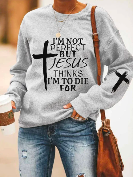 Casual Loose Text Letters Sweatshirt GA45