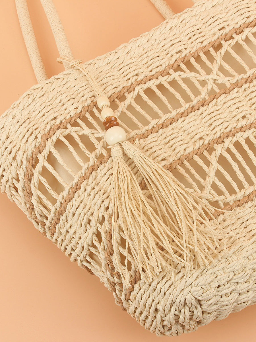 Fashion Commuter Bag Straw Weave Shoulder