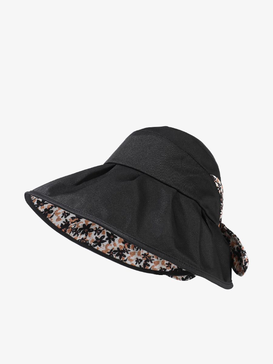 Sunproof Women Summer Bowknot Hat Artsy Floral