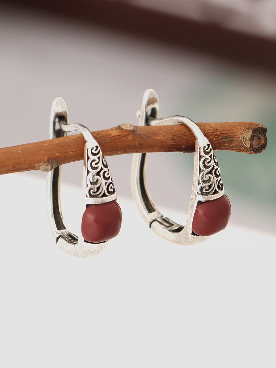 Earrings Ethnic Silver Cooper-plating Women