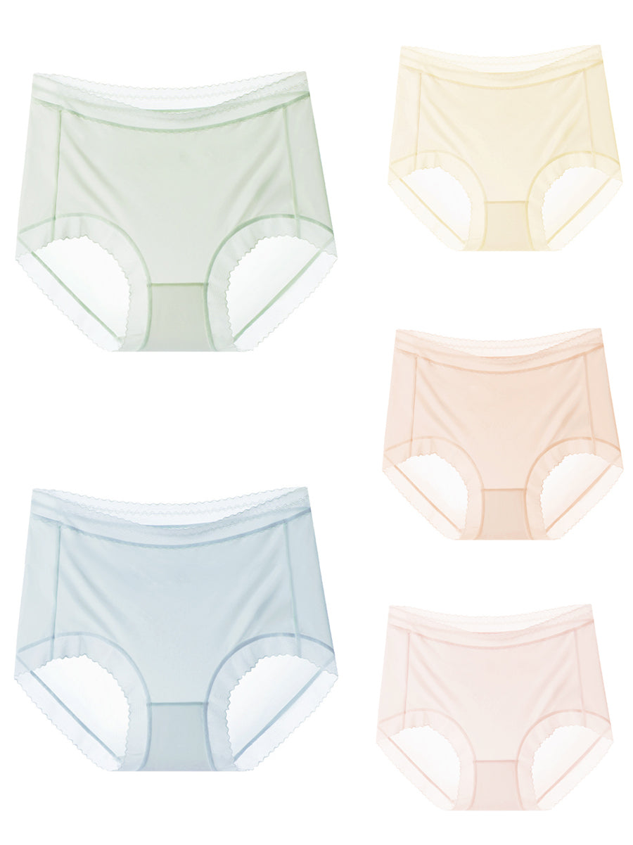 Underwear Waist Summer High Women 5 Thin Pieces