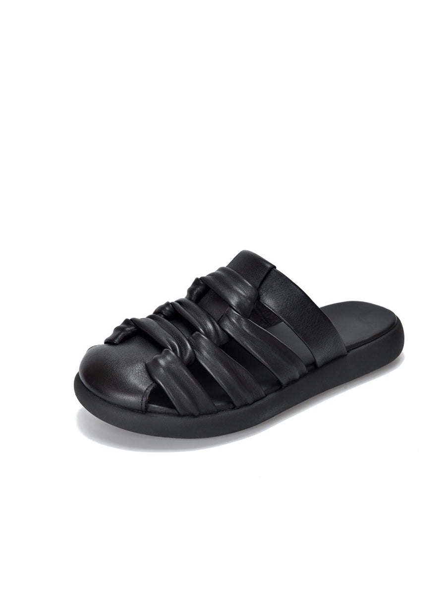 Women Summer Casual Leather Genuine Sandals