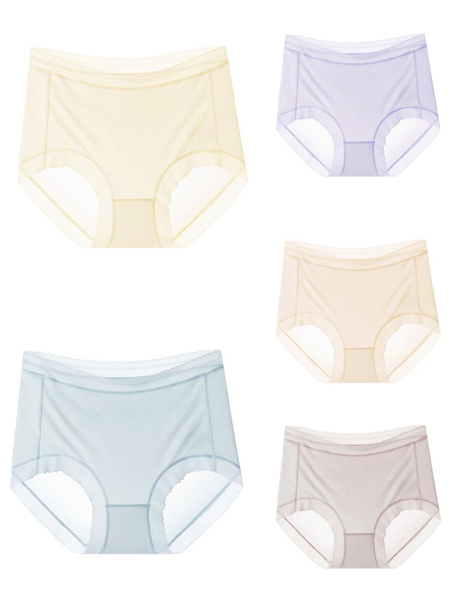 Underwear Waist Summer High Women 5 Thin Pieces