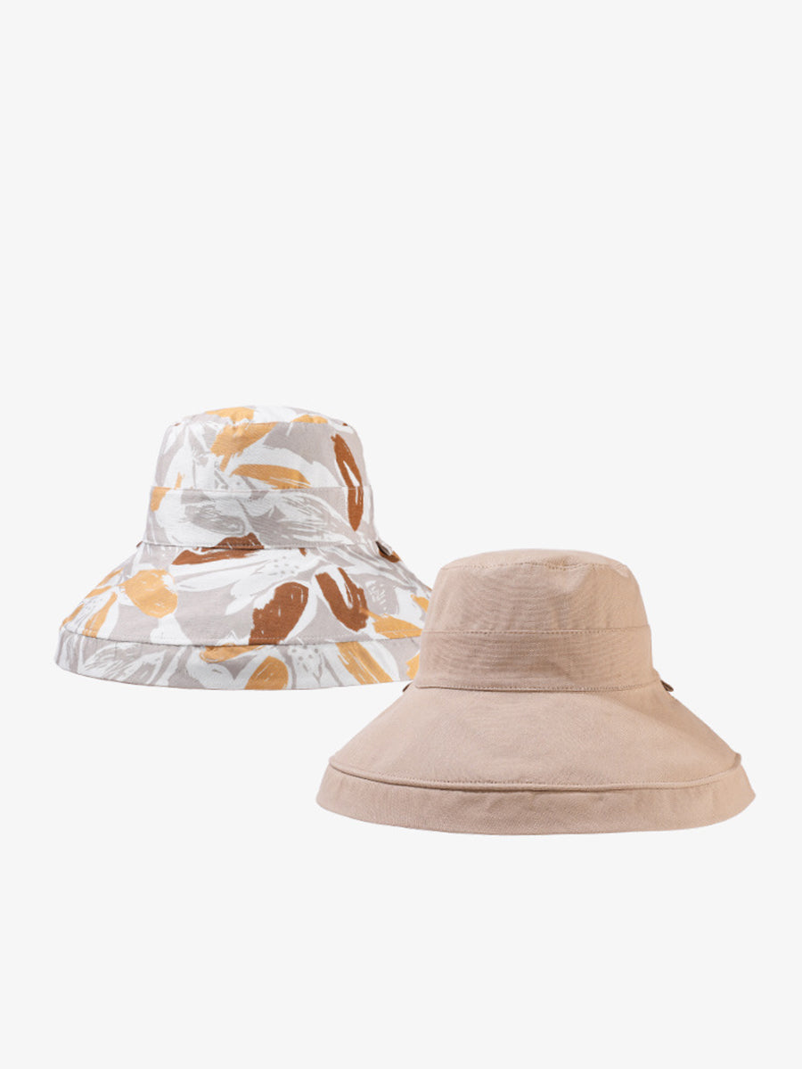 Flower Summer Sunproof Hat Wearing Dual-side Women