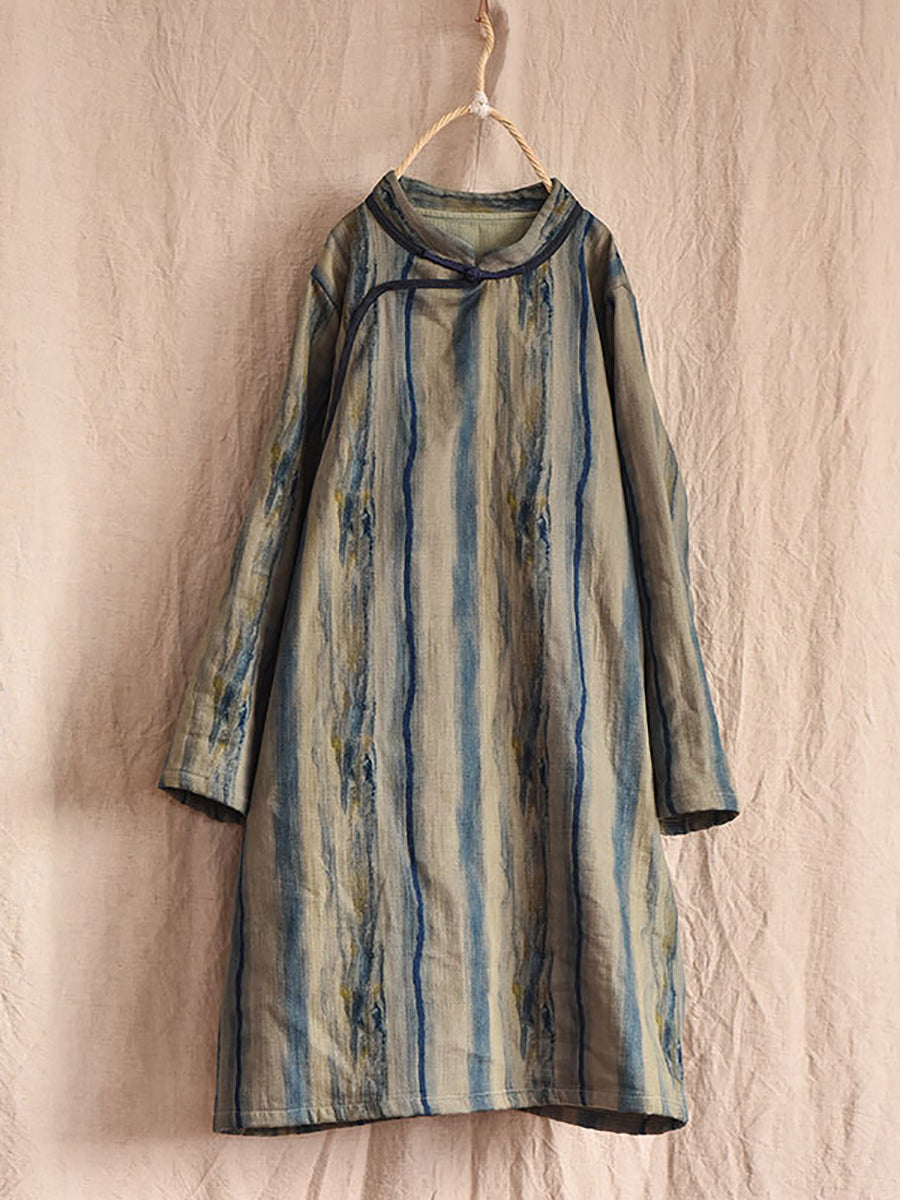 Robe de chambre à rayures vintage pour femme AT1016