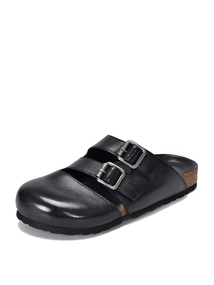 Women Summer Solid Leather Flat Birkenstock Slippers UI1024