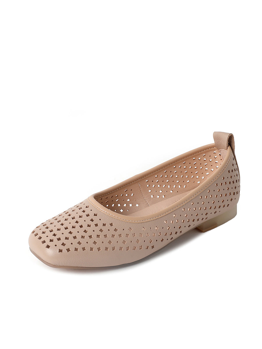 Heel Shoes Out Hollow Casual Summer Women Low