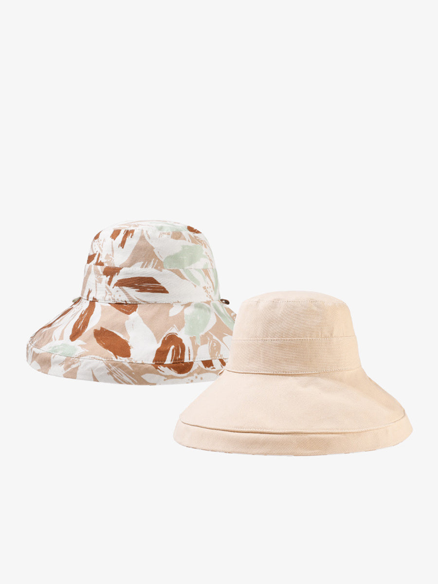 Flower Summer Sunproof Hat Wearing Dual-side Women