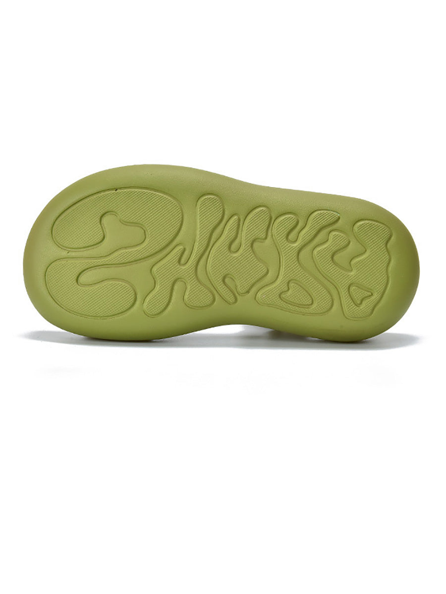 Leather Vintage Sandals FLower Platform Women