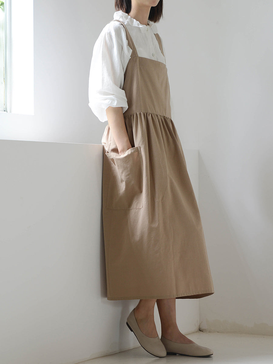 Women Casual Solid Waterproof Cotton Apron SC1013