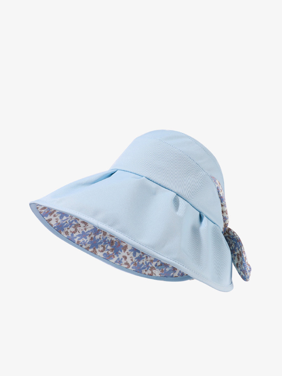 Sunproof Women Summer Bowknot Hat Artsy Floral
