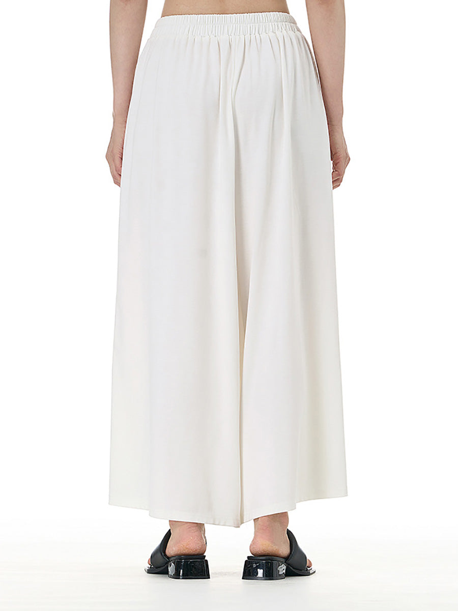 Women Summer Casual Solid Wide-leg Loose Pants FD050