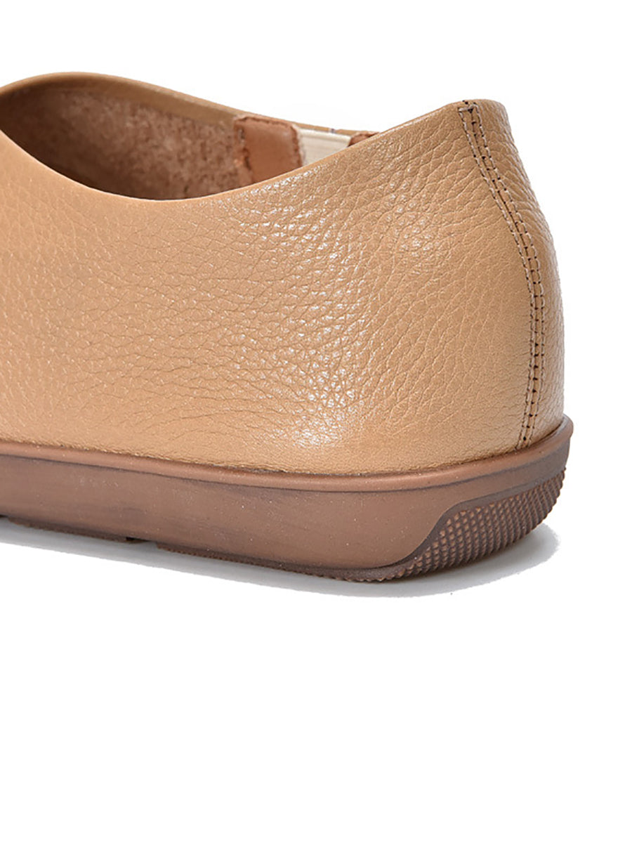 Women Summer Soft Leather Solid Flat Sandal WE1009