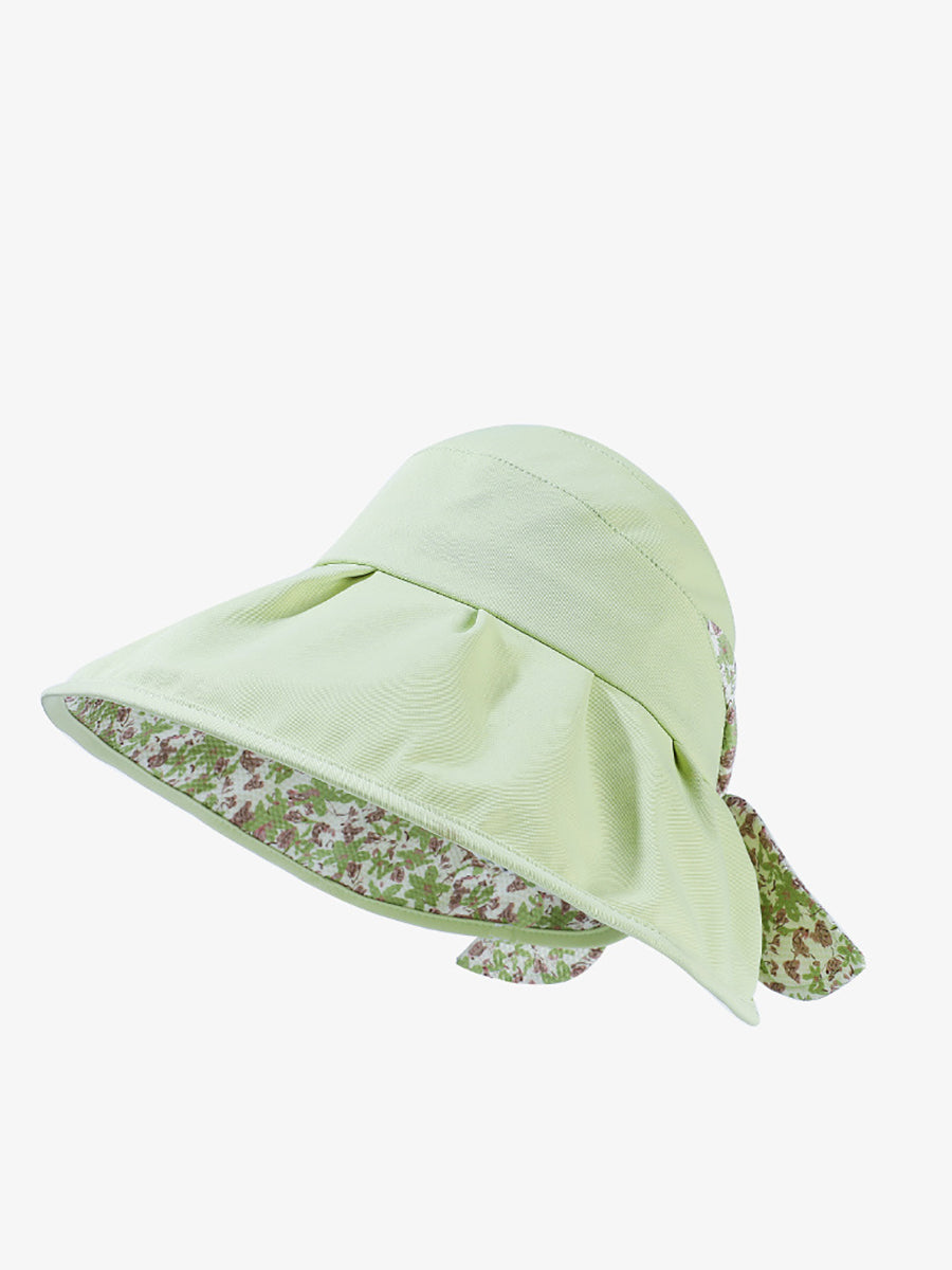 Sunproof Women Summer Bowknot Hat Artsy Floral