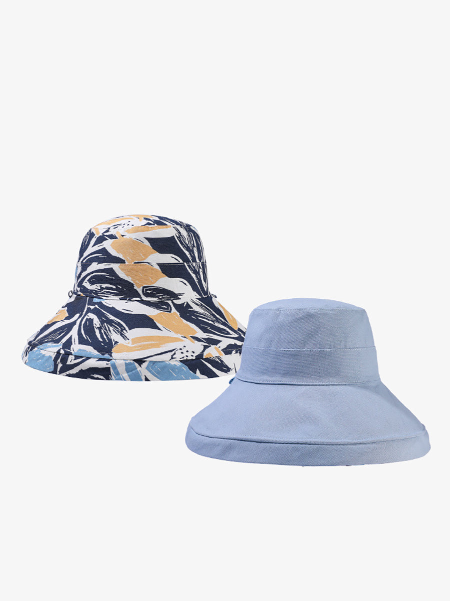 Flower Summer Sunproof Hat Wearing Dual-side Women