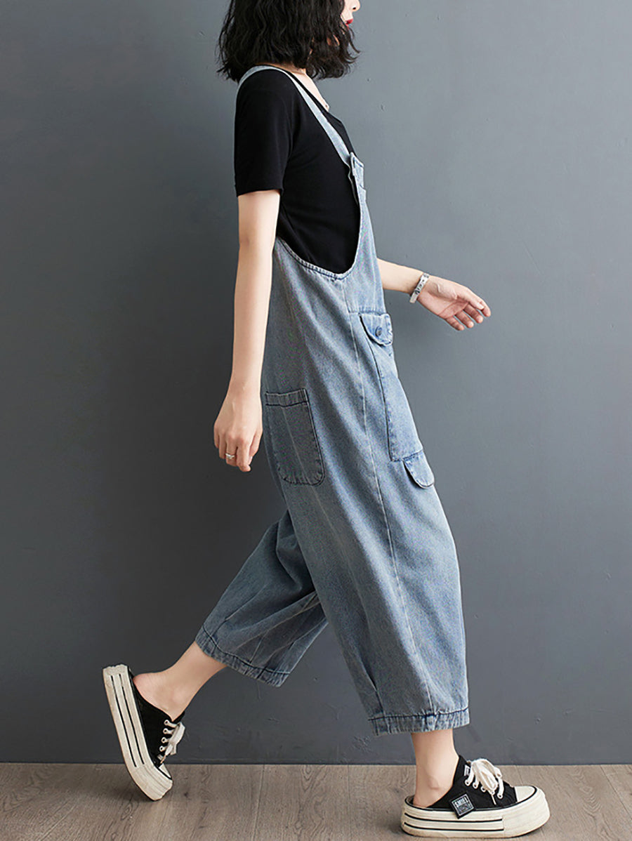 Frauen Sommer Feste Beiläufige Lose Denim Overalls XX1050