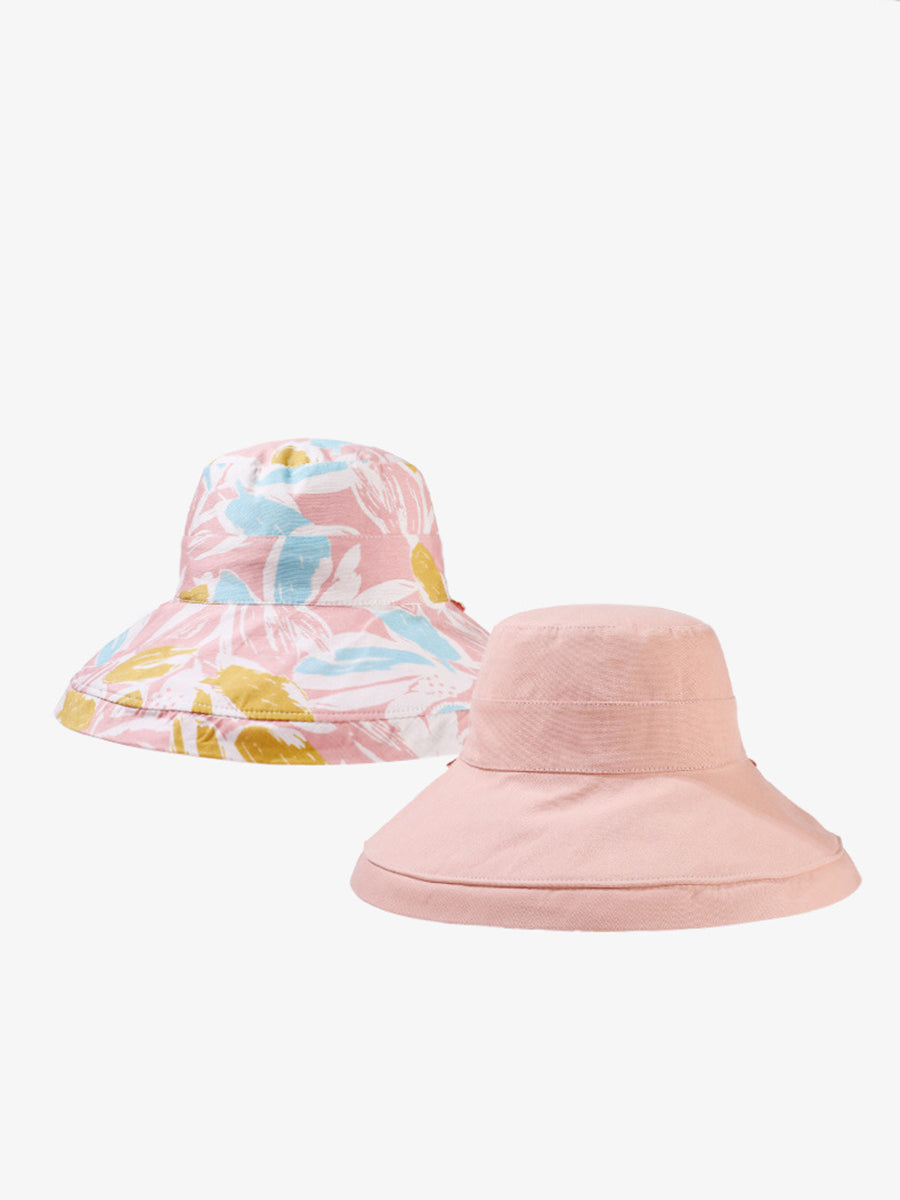 Flower Summer Sunproof Hat Wearing Dual-side Women