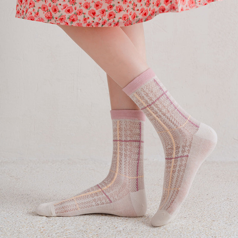 5 Pairs Women Summer Japan Style Cute Print Socks CC033