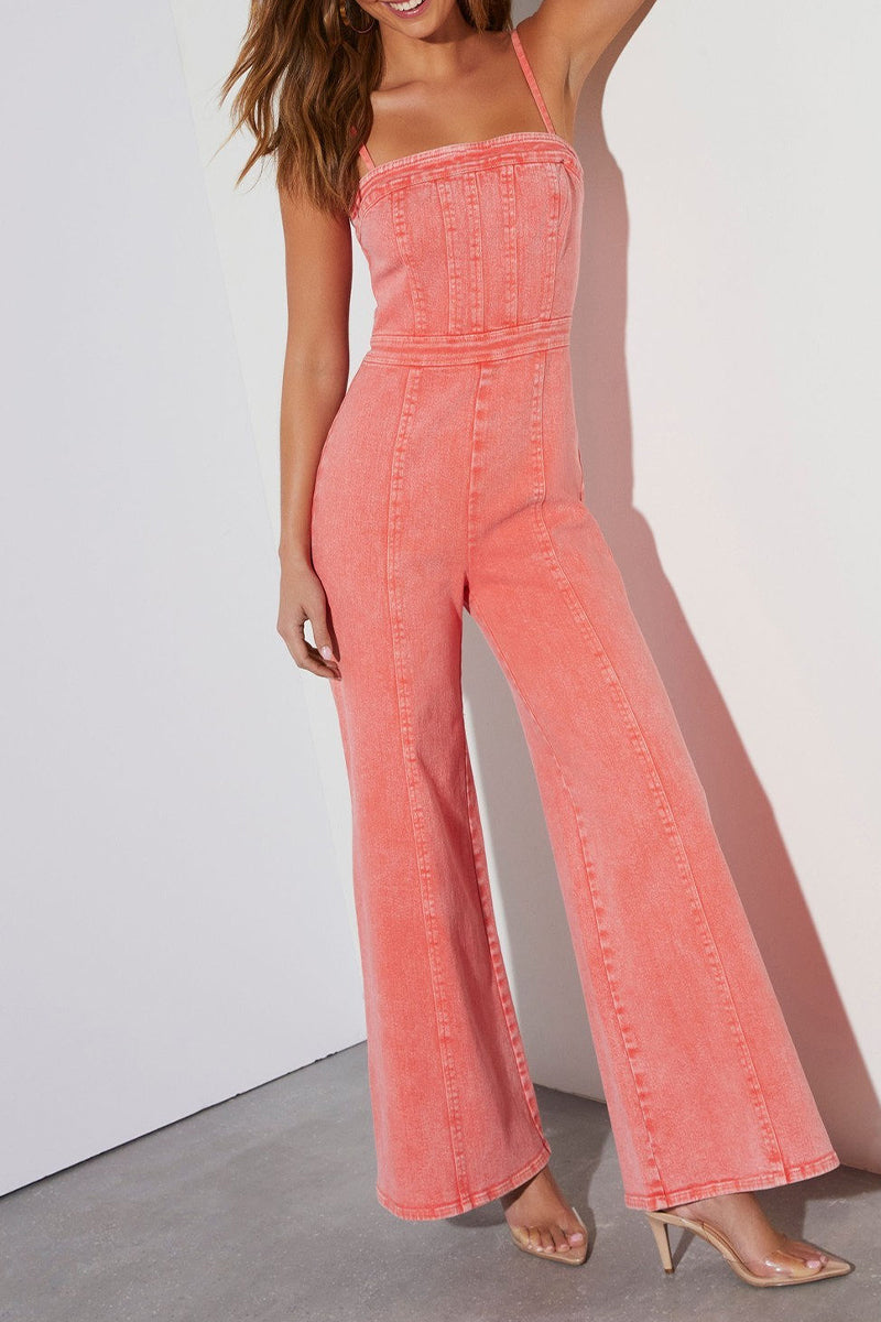 Casual Simplicity Solid Make Old Regular Jumpsuits