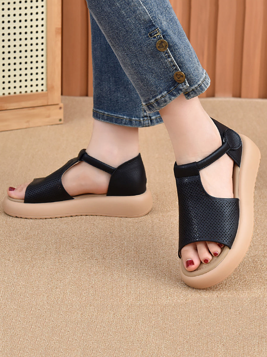 Sandals Platfrom Women Summer Casual Leather