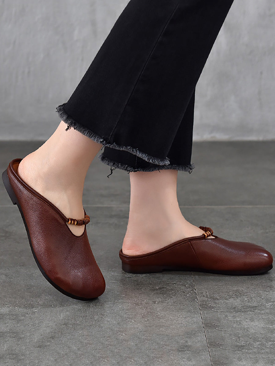 Sandals Soft Vintage Summer Women Leather