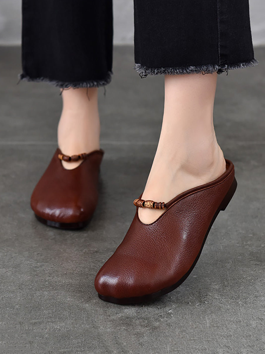 Sandals Soft Vintage Summer Women Leather