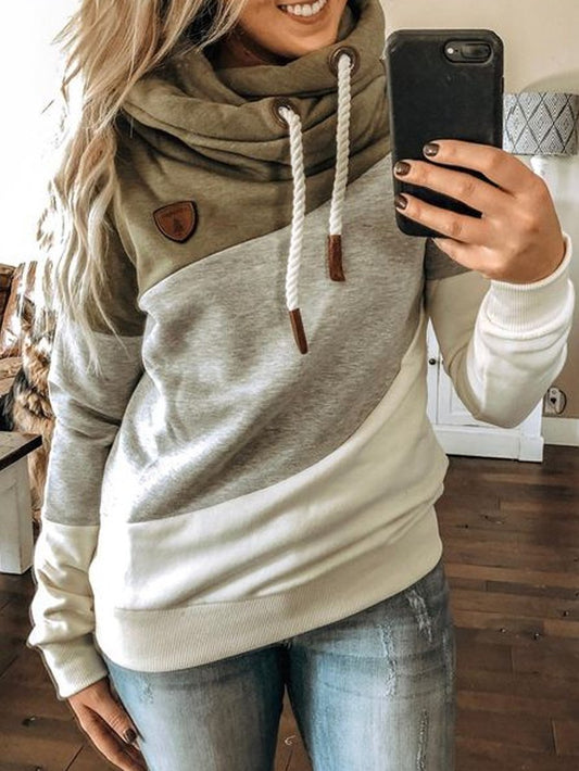 Multicolor Long Sleeve Hoodie Sweatshirt AD760