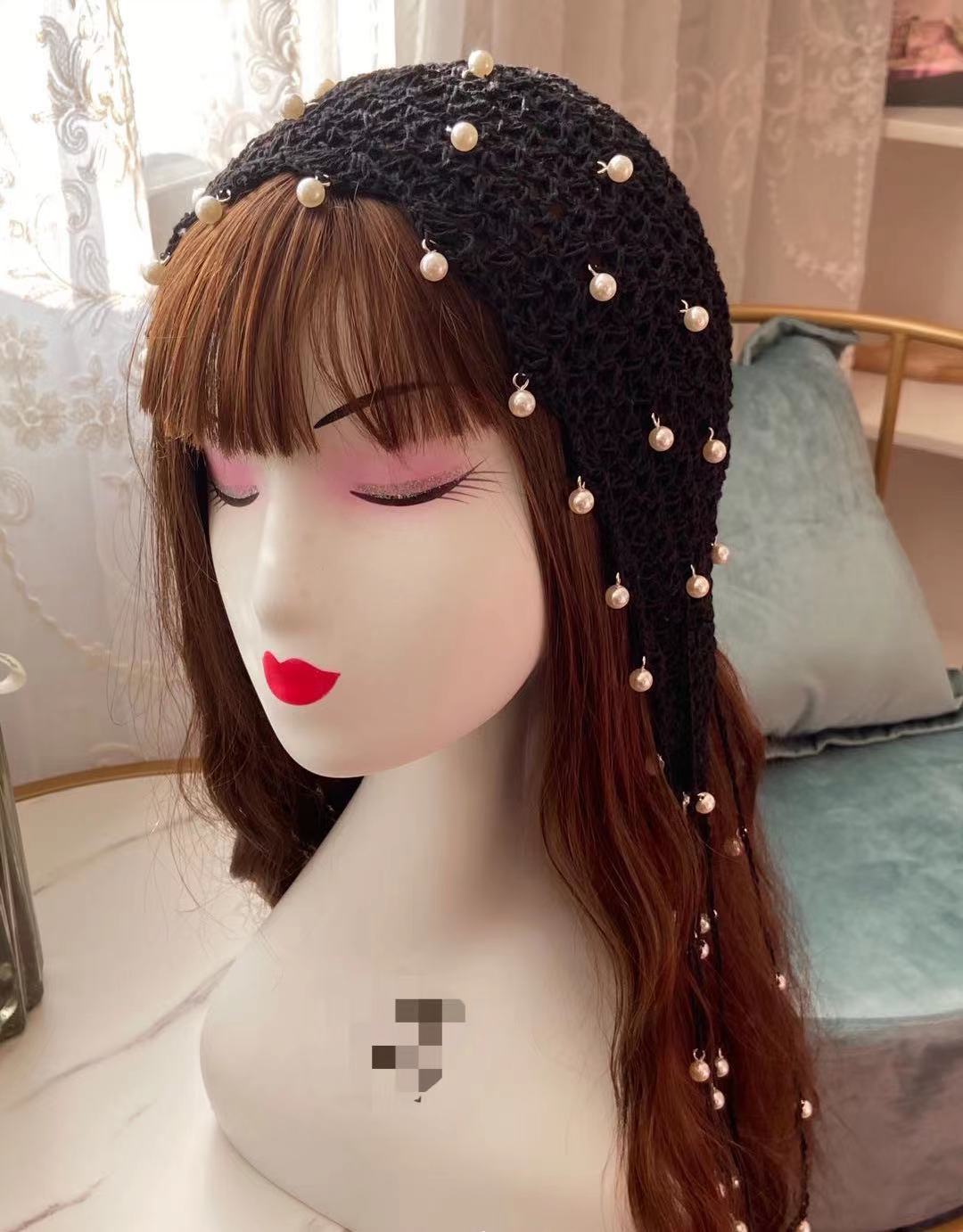 Tassel Pearl Cotton Handmade Knitted Hat OP1021